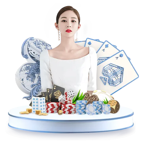 Bàn chơi casino trực tuyến với các quân bài và chip